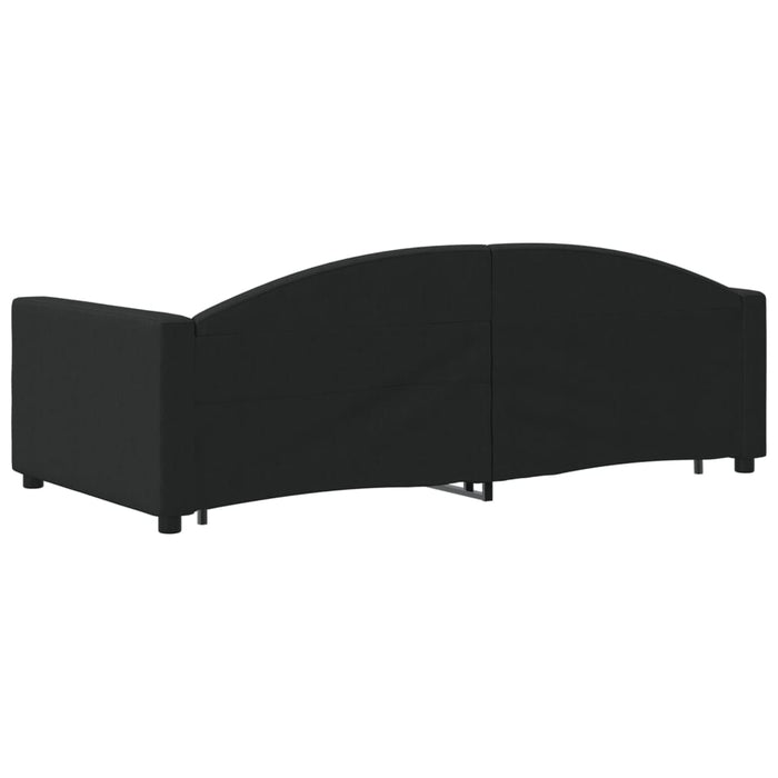 Pat de zi cu extensie, negru, 90x190 cm, textil - WALTI WALTI