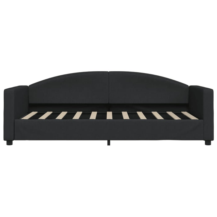 Pat de zi cu extensie, negru, 90x190 cm, textil - WALTI WALTI