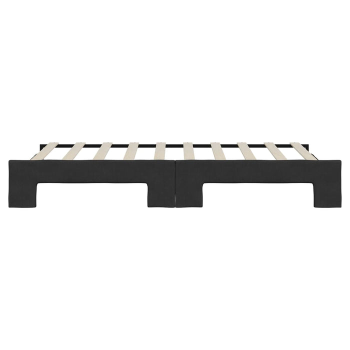 Pat de zi cu extensie, negru, 90x190 cm, textil - WALTI WALTI