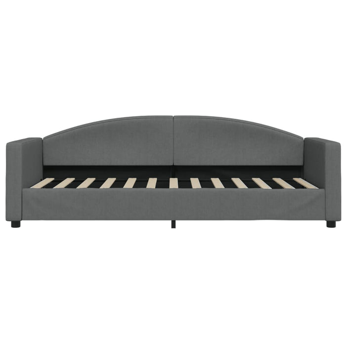 Pat de zi cu extensie și sertare, gri închis, 80x200 cm textil - WALTI WALTI