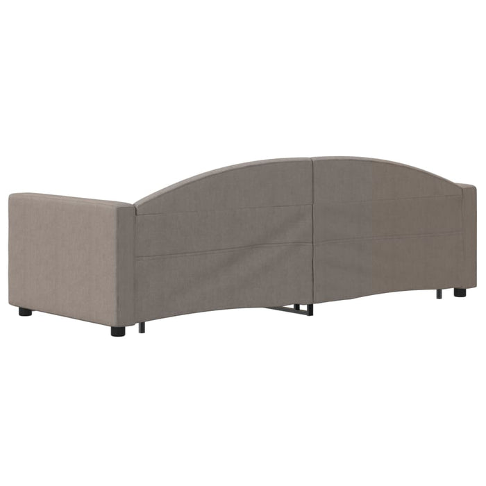 Pat de zi cu extensie și sertare, gri taupe, 80x200 cm, textil - WALTI WALTI