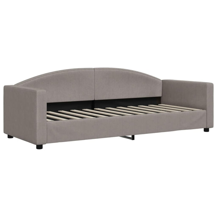 Pat de zi cu extensie și sertare, gri taupe, 80x200 cm, textil - WALTI WALTI