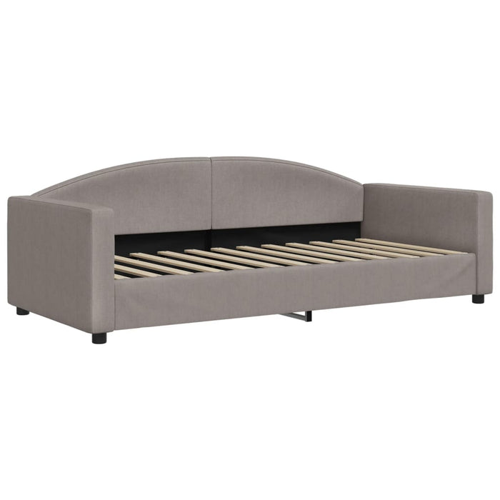 Pat de zi cu extensie și sertare, gri taupe, 90x200 cm, textil - WALTI WALTI