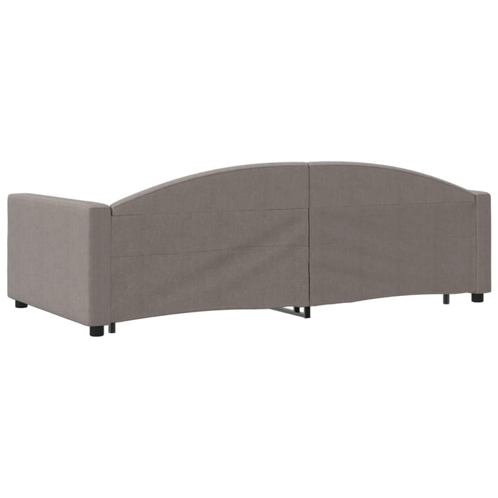 Pat de zi cu extensie și sertare, gri taupe, 100x200 cm, textil - WALTI WALTI