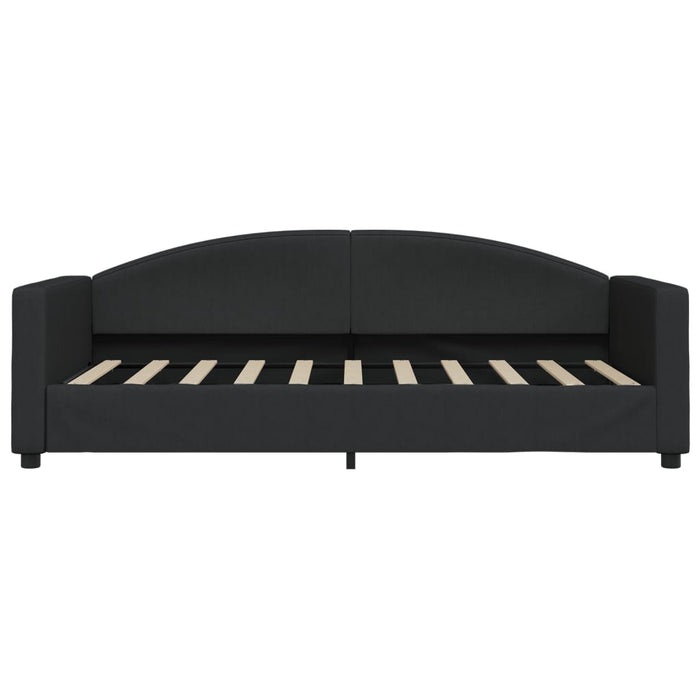 Pat de zi cu extensie și sertare, negru, 90x190cm, textil - WALTI WALTI
