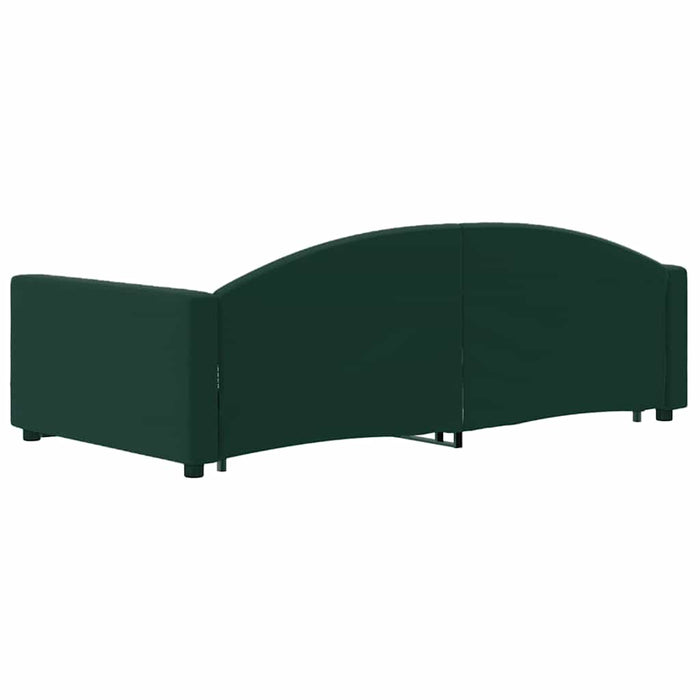 Pat de zi cu extensie și sertare verde închis 90x200 cm catifea - WALTI WALTI