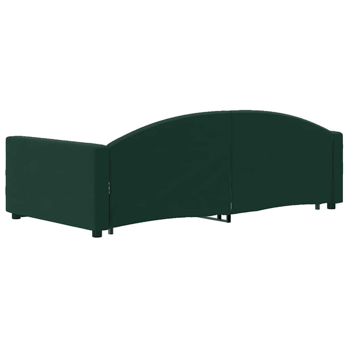 Pat de zi cu extensie și sertare verde închis 100x200cm catifea - WALTI WALTI