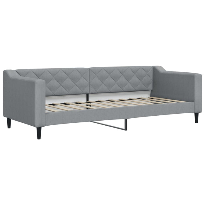 Pat de zi cu saltea, gri deschis, 80x200 cm, textil - WALTI WALTI