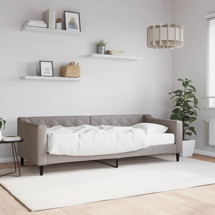 Pat de zi cu saltea, gri taupe, 80x200 cm, textil - WALTI WALTI