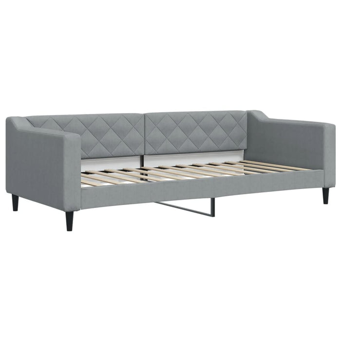 Pat de zi cu saltea, gri deschis, 90x200 cm, textil - WALTI WALTI
