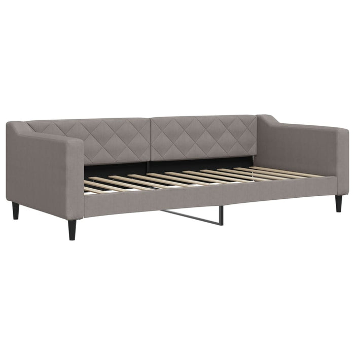 Pat de zi cu saltea, gri taupe, 90x200 cm, textil - WALTI WALTI