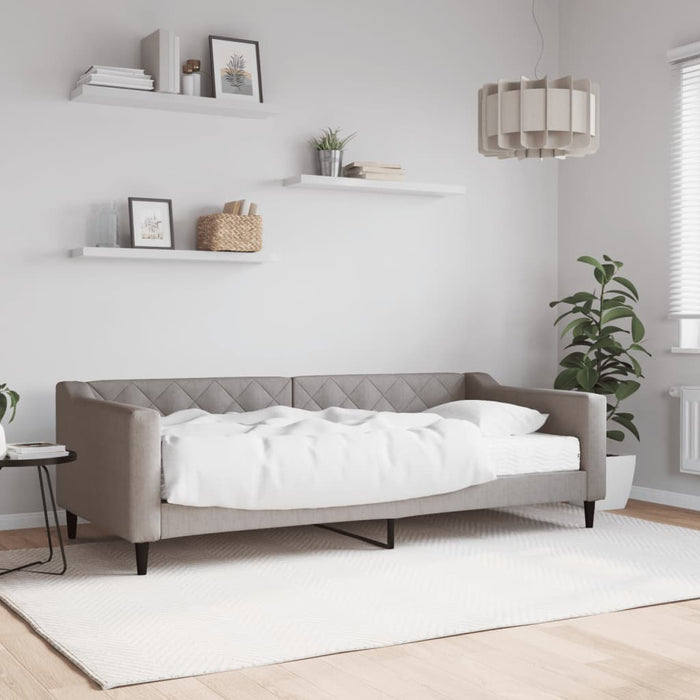 Pat de zi cu saltea, gri taupe, 90x200 cm, textil - WALTI WALTI