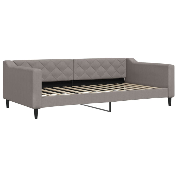 Pat de zi cu saltea, gri taupe, 100x200 cm, textil - WALTI WALTI