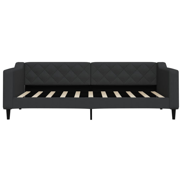Pat de zi cu saltea, negru, 90x190 cm, textil - WALTI WALTI