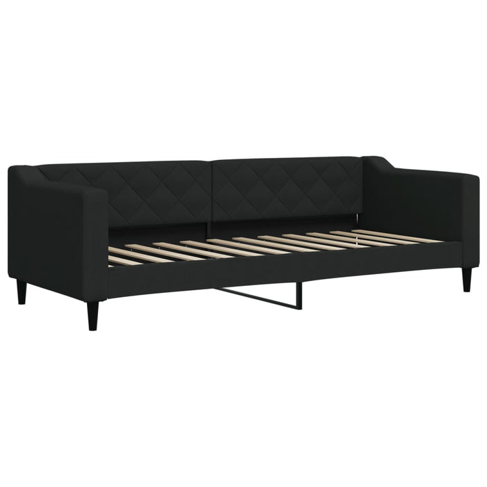 Pat de zi cu extensie, negru, 80x200 cm, textil - WALTI WALTI