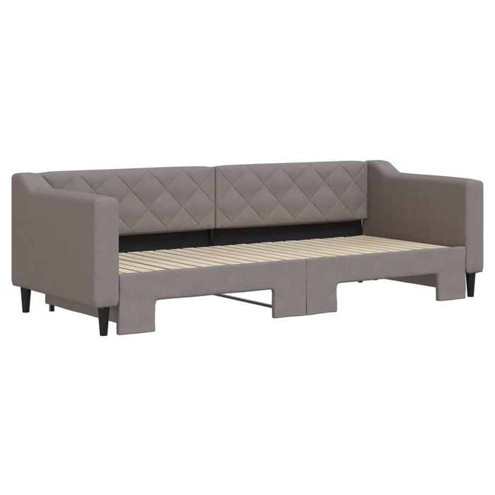 Pat de zi cu extensie, gri taupe, 80x200 cm, textil - WALTI WALTI