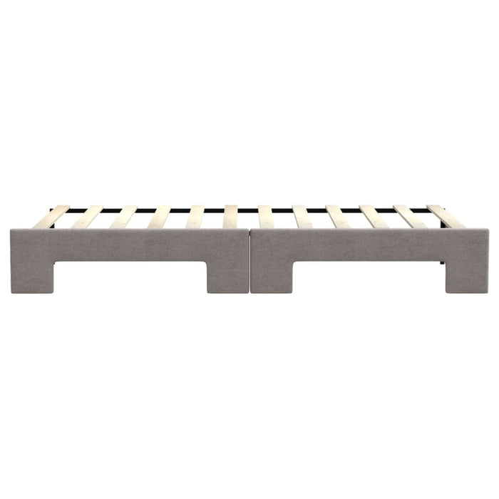 Pat de zi cu extensie, gri taupe, 80x200 cm, textil - WALTI WALTI