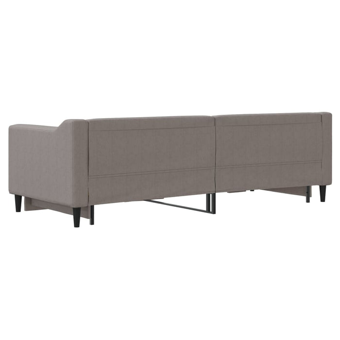 Pat de zi cu extensie, gri taupe, 80x200 cm, textil - WALTI WALTI