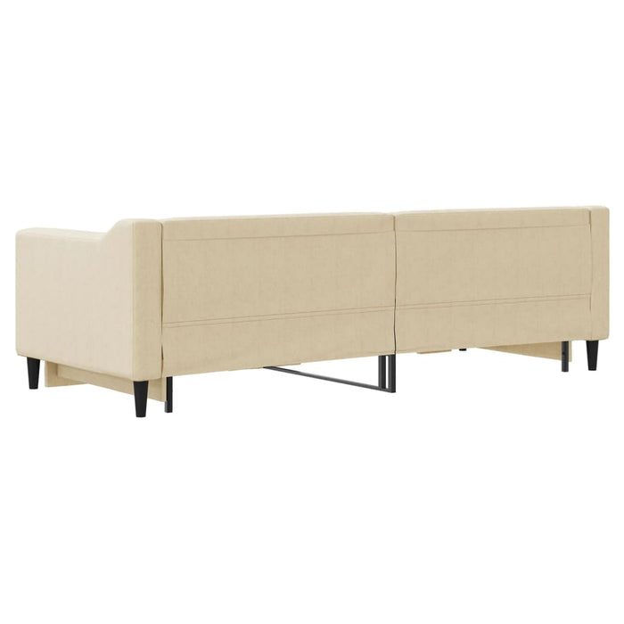 Pat de zi cu extensie, crem, 80x200 cm, textil - WALTI WALTI
