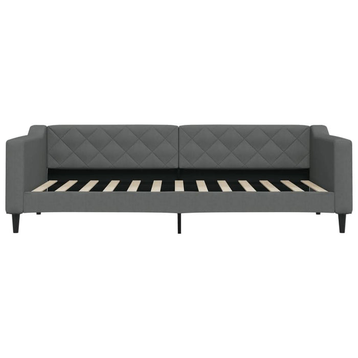 Pat de zi cu extensie, gri închis, 90x200 cm, textil - WALTI WALTI