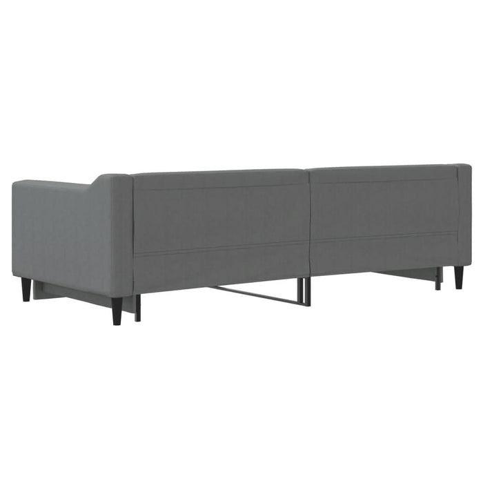 Pat de zi cu extensie, gri închis, 90x200 cm, textil - WALTI WALTI