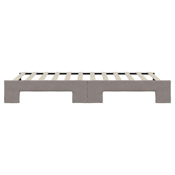 Pat de zi cu extensie, gri taupe, 90x200 cm, textil - WALTI WALTI