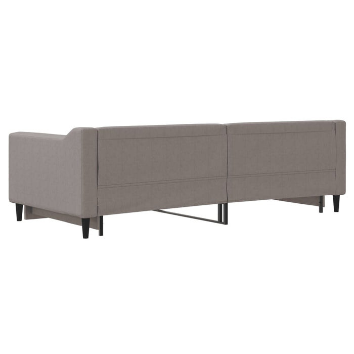 Pat de zi cu extensie, gri taupe, 90x200 cm, textil - WALTI WALTI