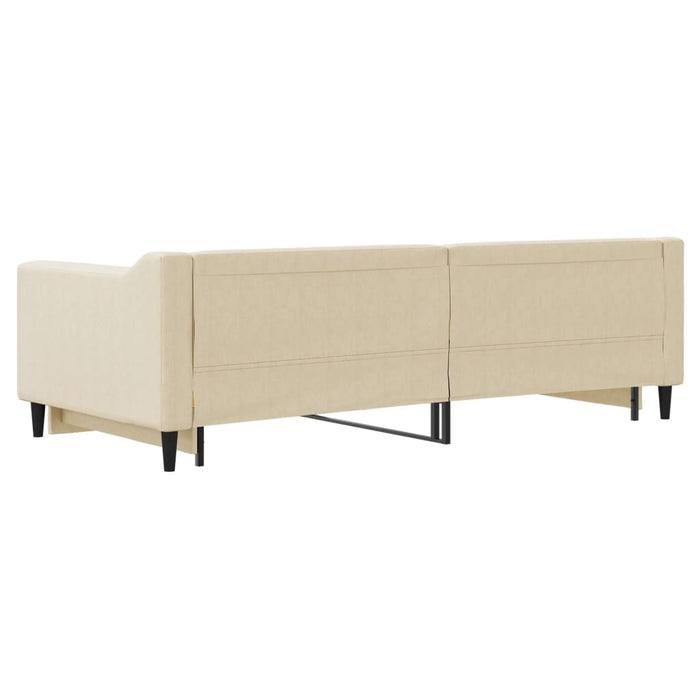 Pat de zi cu extensie, crem, 90x200 cm, textil - WALTI WALTI