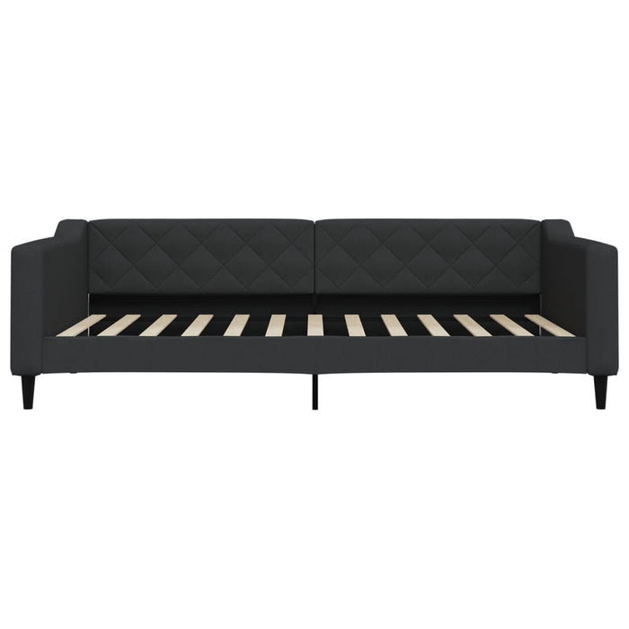 Pat de zi cu extensie, negru, 100x200 cm, textil - WALTI WALTI