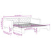 Pat de zi cu extensie, negru, 100x200 cm, textil - WALTI WALTI