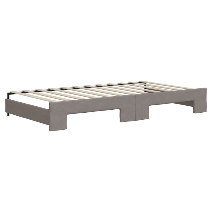 Pat de zi cu extensie, gri taupe, 100x200 cm, textil - WALTI WALTI