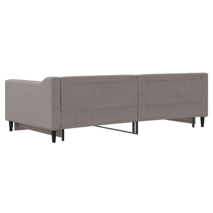 Pat de zi cu extensie, gri taupe, 100x200 cm, textil - WALTI WALTI
