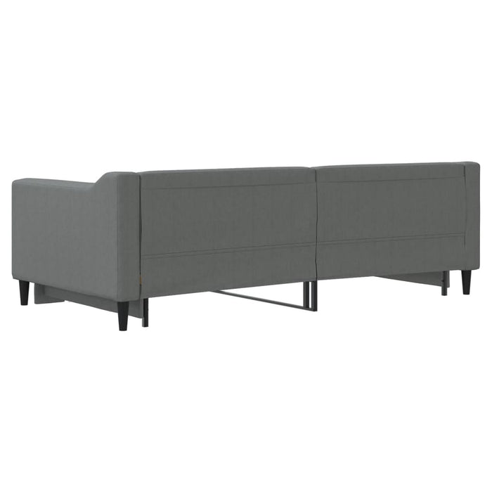 Pat de zi cu extensie, gri închis, 90x190 cm, textil - WALTI WALTI