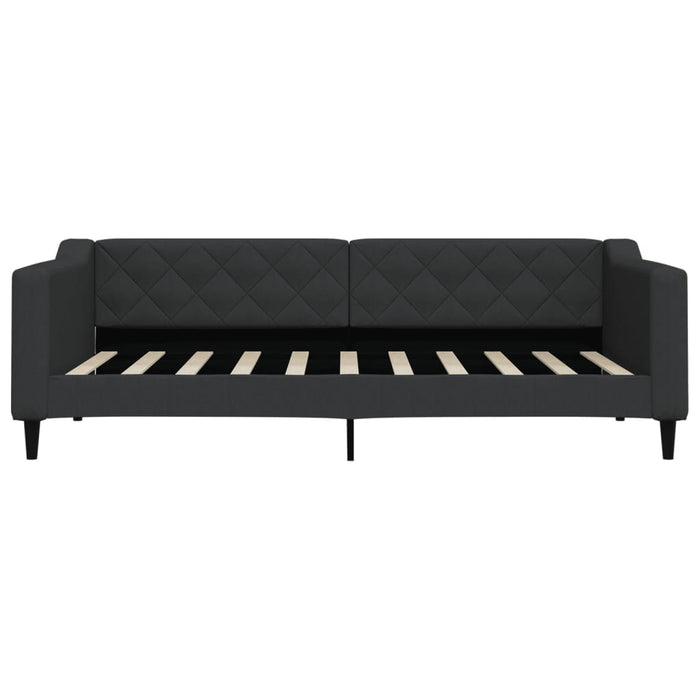 Pat de zi cu extensie, negru, 90x190 cm, textil - WALTI WALTI