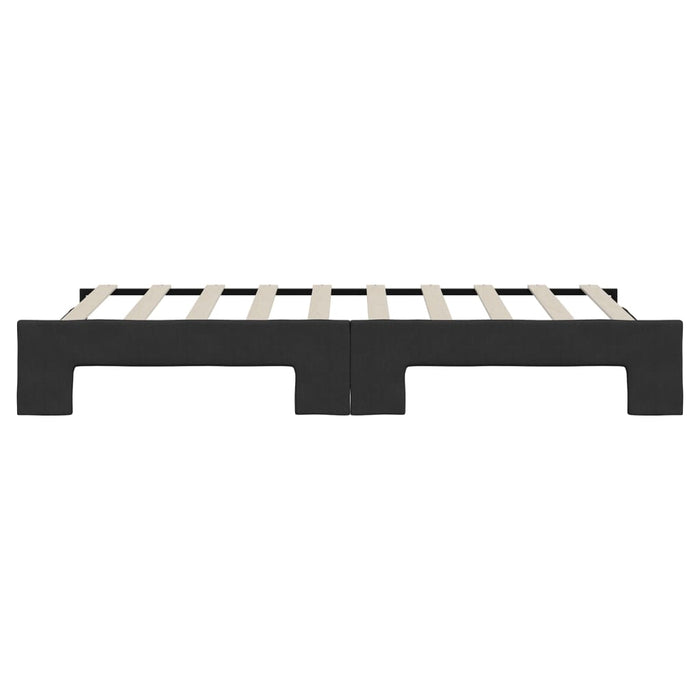Pat de zi cu extensie, negru, 90x190 cm, textil - WALTI WALTI