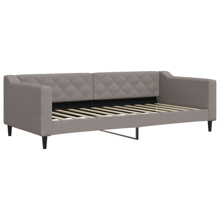 Pat de zi cu extensie și saltele, gri taupe, 90x200 cm, textil - WALTI WALTI