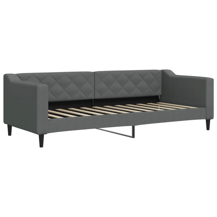 Pat de zi cu extensie și sertare, gri închis, 80x200 cm textil - WALTI WALTI