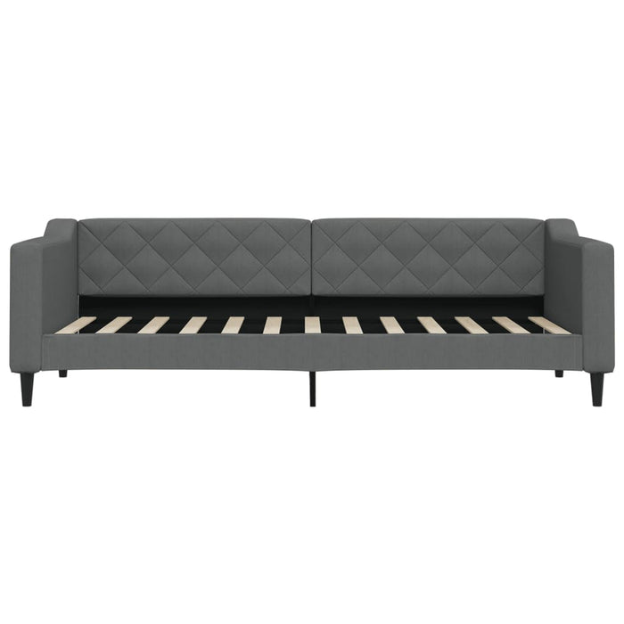 Pat de zi cu extensie și sertare, gri închis, 80x200 cm textil - WALTI WALTI