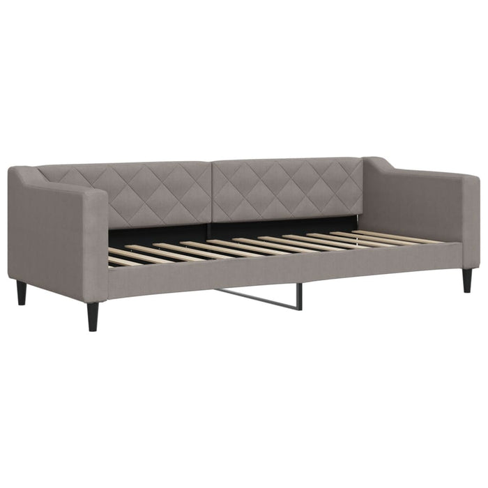 Pat de zi cu extensie și sertare, gri taupe, 80x200 cm, textil - WALTI WALTI