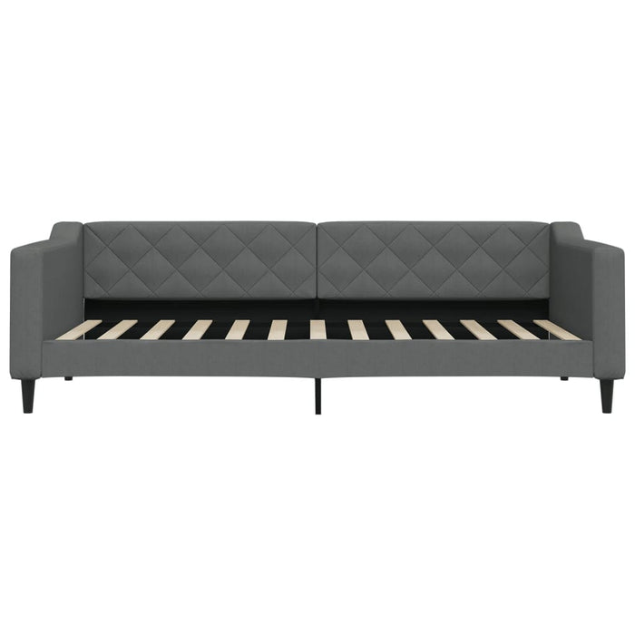 Pat de zi cu extensie și sertare, gri închis, 90x200 cm textil - WALTI WALTI