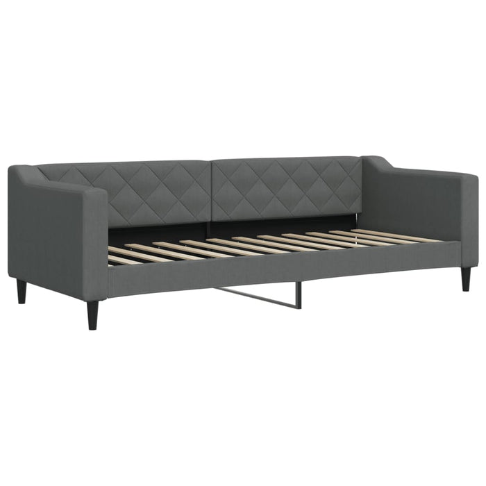 Pat de zi cu extensie și sertare, gri închis, 80x200 cm textil - WALTI WALTI