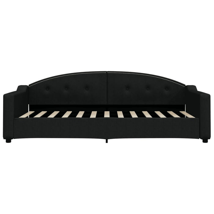 Pat de zi cu saltea, negru, 90x200 cm, textil - WALTI WALTI