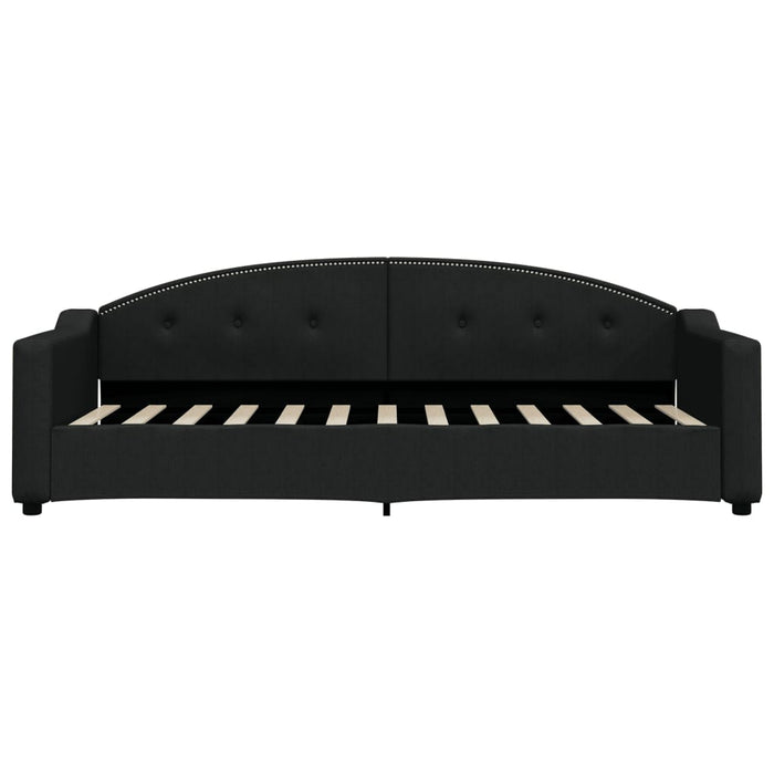 Pat de zi cu extensie, negru, 80x200 cm, textil - WALTI WALTI
