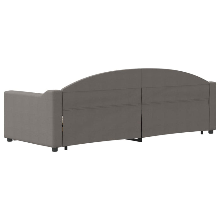 Pat de zi cu extensie, gri taupe, 80x200 cm, textil - WALTI WALTI