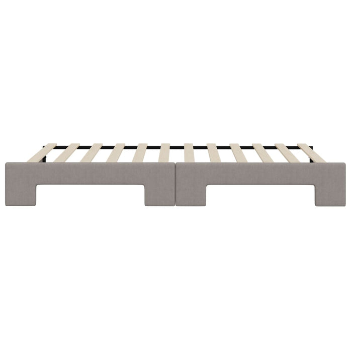 Pat de zi cu extensie, gri taupe, 80x200 cm, textil - WALTI WALTI