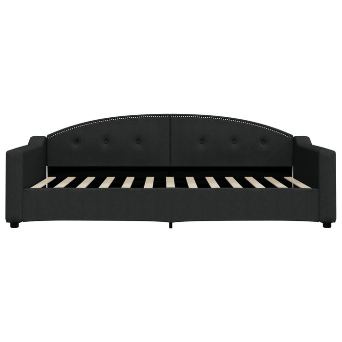 Pat de zi cu extensie, negru, 100x200 cm, textil - WALTI WALTI