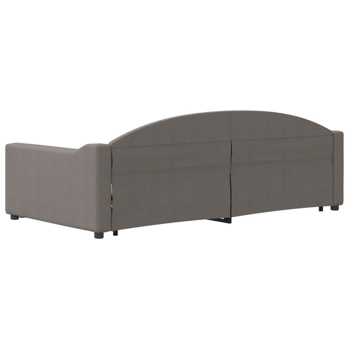 Pat de zi cu extensie, gri taupe, 100x200 cm, textil - WALTI WALTI