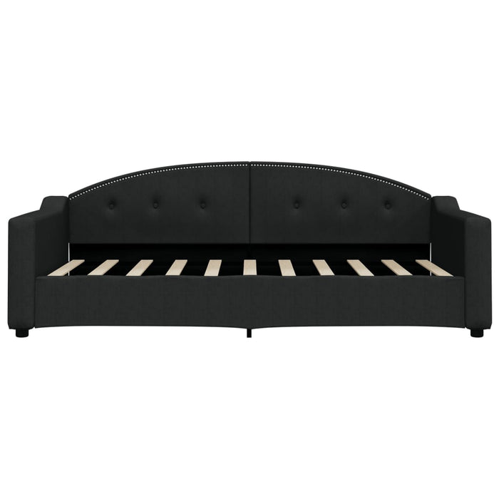 Pat de zi cu extensie, negru, 90x190 cm, textil - WALTI WALTI