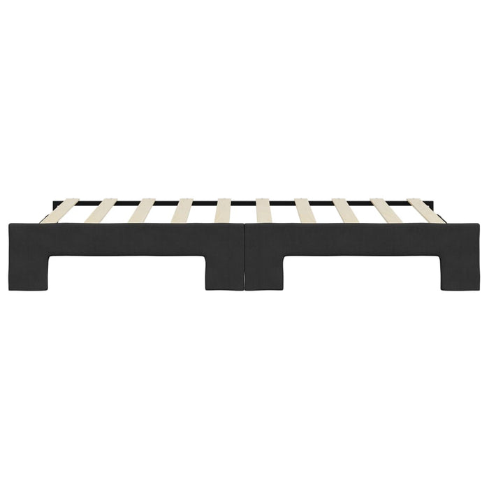 Pat de zi cu extensie, negru, 90x190 cm, textil - WALTI WALTI