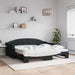 Pat de zi cu extensie, negru, 90x190 cm, textil - WALTI WALTI